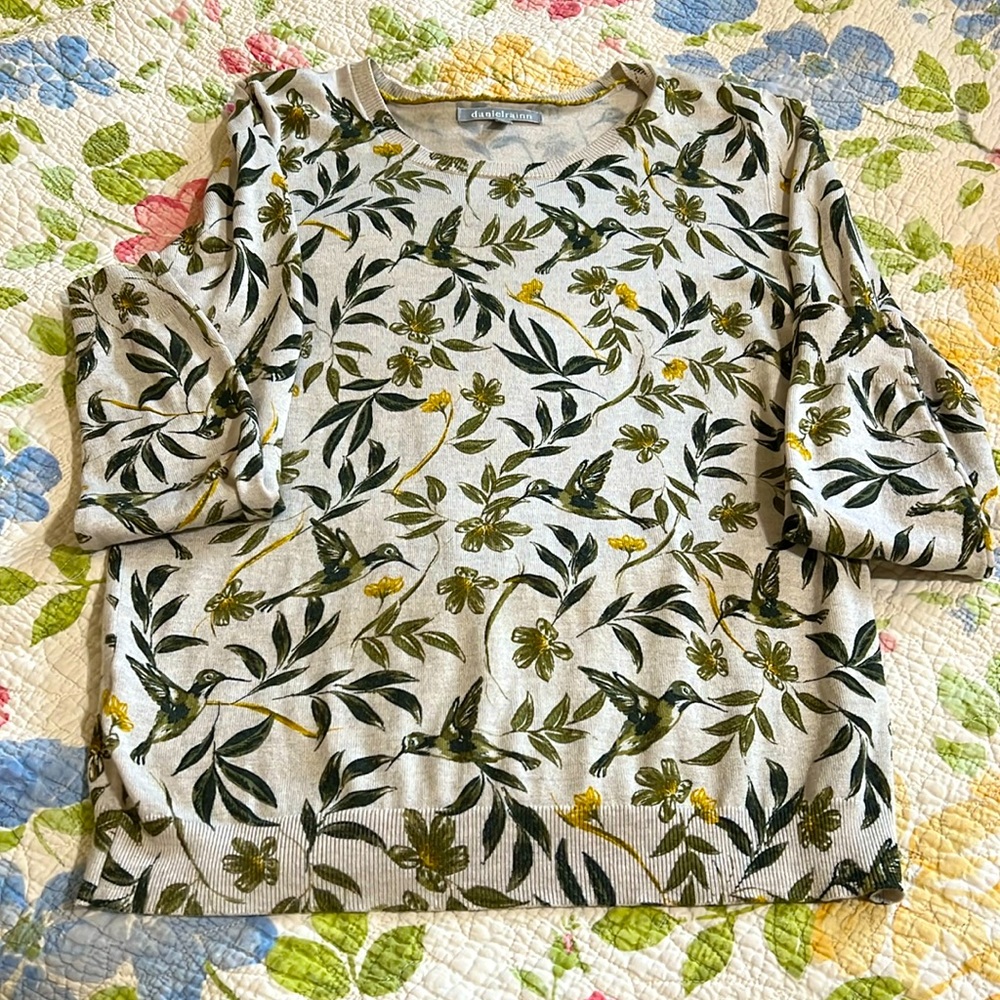 Daniel Rainn Lighweight Floral Sweater